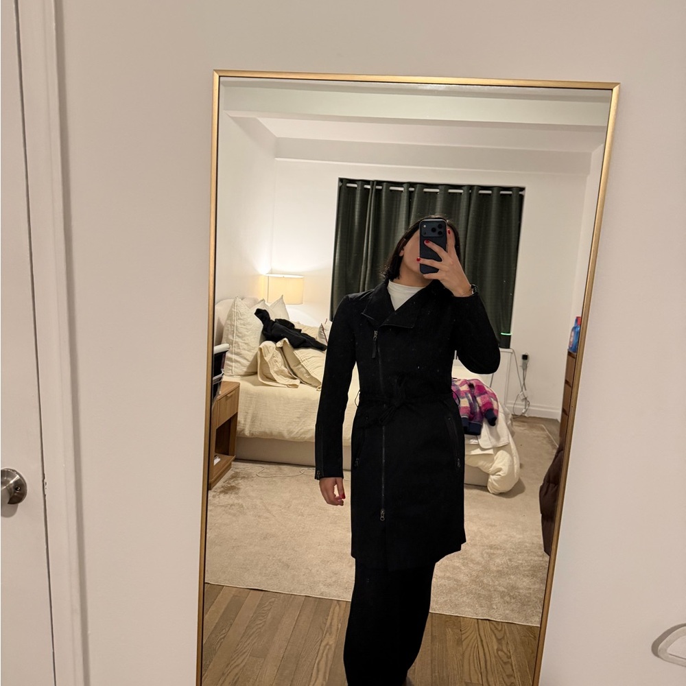 Elegant Black Mackage Trench Coat